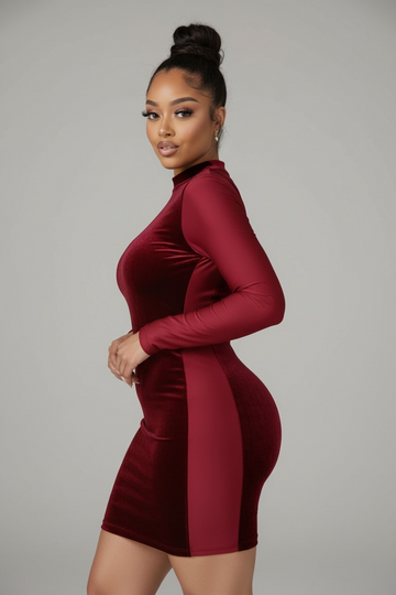 Red Sexy Transparent Mini Dress