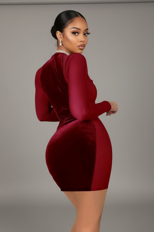 Red Sexy Transparent Mini Dress