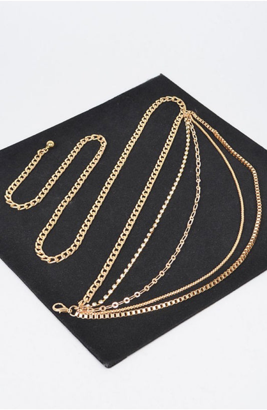 The Golden Hour Layered Chain Belt