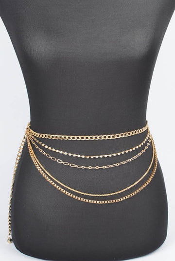 The Golden Hour Layered Chain Belt