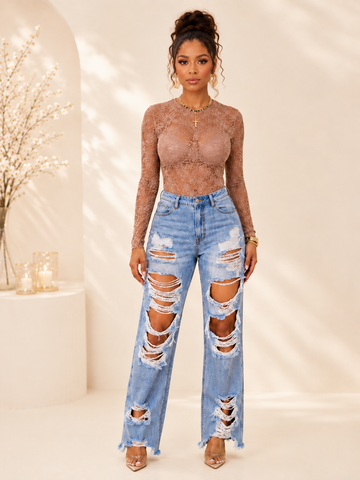 The Latte Love Lace Top