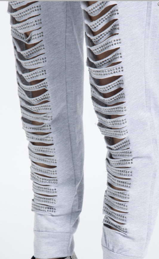 Luxe Rhinestone Jogger Set