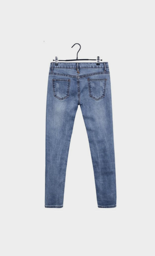 Pearl Embellished Denim Jeans