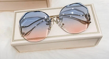 Berry Shady Cut Edge Sunglasses