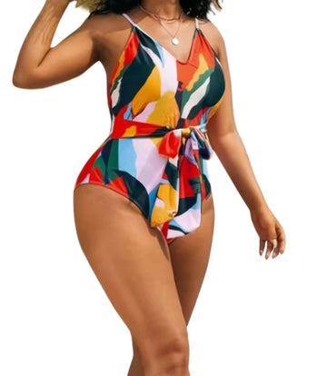 Women's Color Block Full-Figured Swimsuit